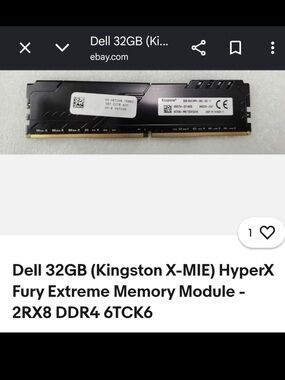 Kingston HyperX 64gb DDR4 Ram (2 x 32gb)